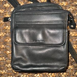 Fossil Leather Black Crossbody Bag
